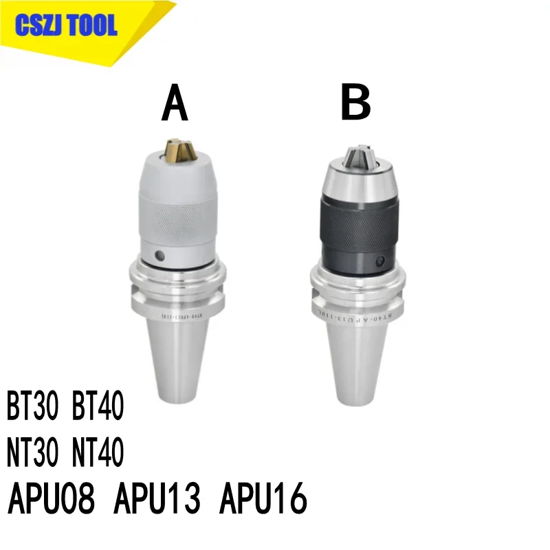 

1pcs BT30 BT40 NT30 NT40 APU08 APU13 APU16 80L 100L 110L High Precision CNC Integrated Self-Tightening Drill Chuck