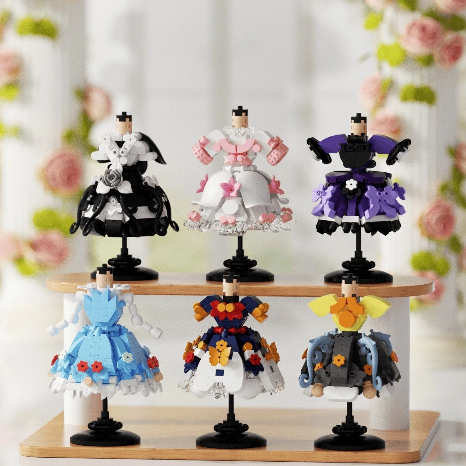 Lolita Clothes Building Blocks Toys Lolita Dress Model Tabletop Decorations Anime Peripheral Building Blocks