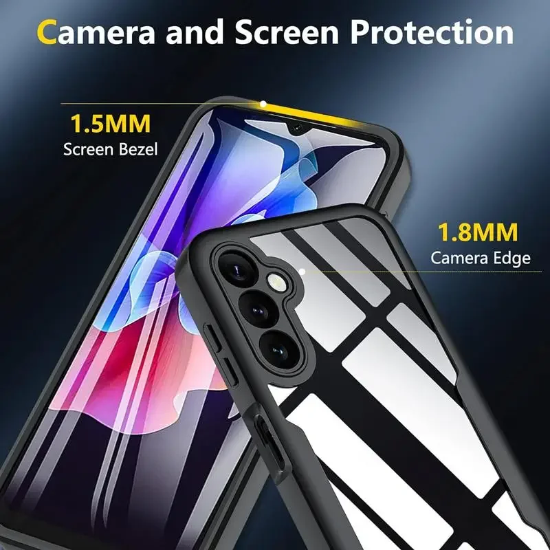 360 protetor de tela de corpo inteiro caso transparente para samsung galaxy a05 a05s a15 a25 a35 a55 a06 a16 capa de telefone à prova de choque