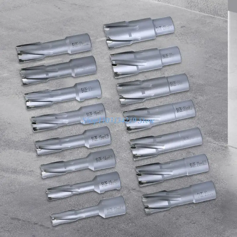 N5KC 12-28mm TCTS CUTTER (Shank in riper-in). 75mm حفرة معدنية المنشار. 3/4 "كربريد جوفاء الحفر بتات التدريبات المغناطيسية.