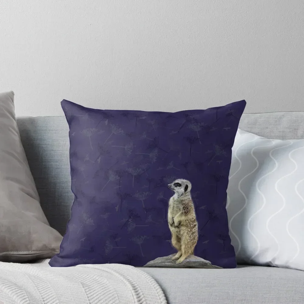 

Meerkat Throw Pillow Pillow Case Room decorating items pillow