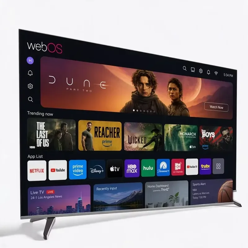 32-55 Inch 4K UHD Smart LED TV for WOBOS System Android 14.0 HDR WiFi Frameless Flat Screen Television FHD HD OEM ODM