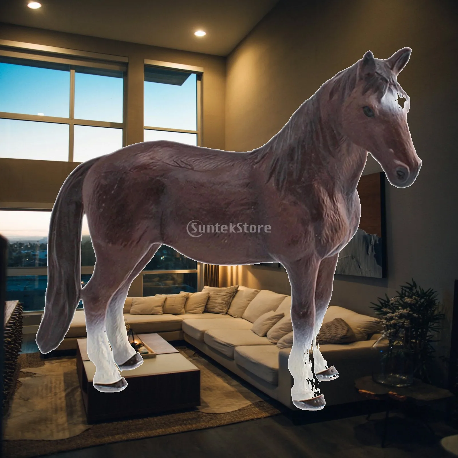 Realistic Horse Figurine Toy Educational Toy Party Favor Collection Children Hand Painted Figure for Year of Horse Hotel Xmas