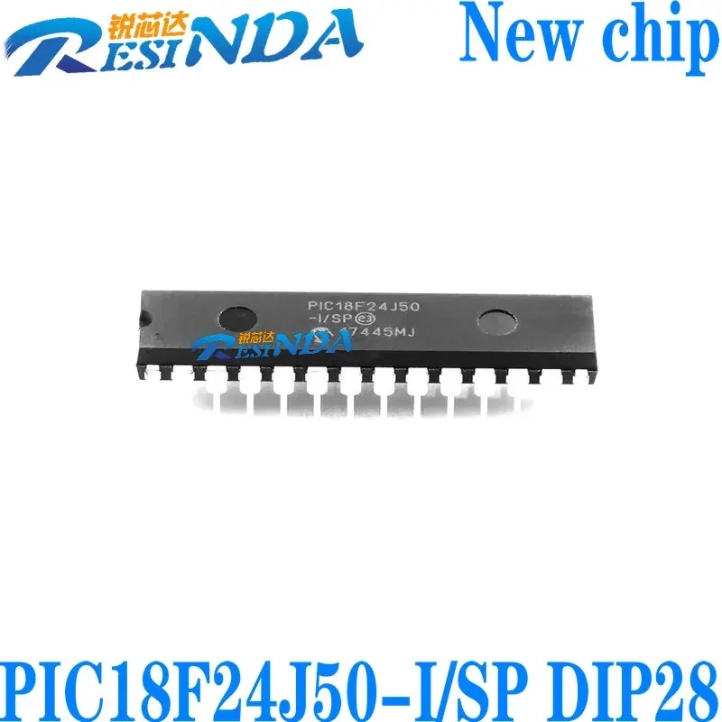 PIC18F24J50-I/SP package DIP-28 plug-in embedded microcontroller