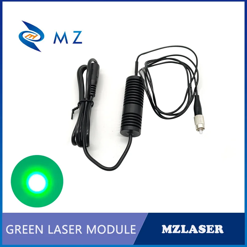 Compact Fiber Optic Laser Diode Module Hot Selling D20mm 520nm 3V 15mw Fiber Laser Coupled Green Spot Laser Industrial Grade