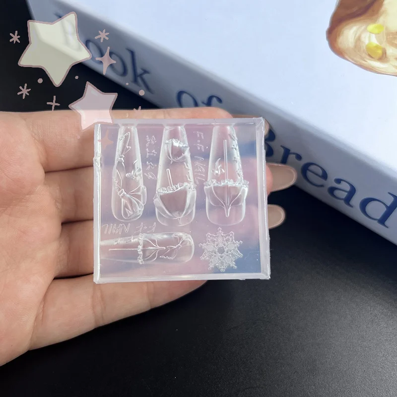 

[TW] 1Pcs Silicone Nail Mold Cartoon Dream Lace Umbrella 3D Nail Jewelry Artistic and Creative Nail Mold