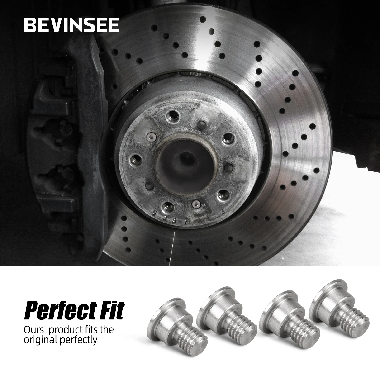 BEVINSEE Stainless Steel Disc Brake Rotor Set Screw for BMW E36 E46 E90 E93 F30 F34 E34 E39 E60 F10 G30 X1 X3 X5 X6 Z3 Z4