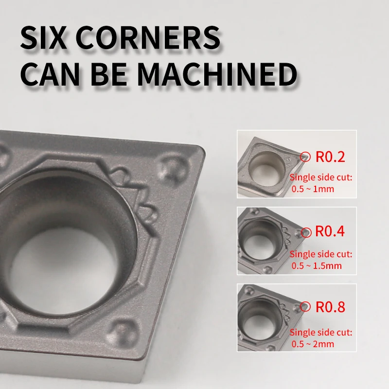 CCMT060204 CCMT09T302 CCMT09T304 CCMT09T308 Carbide Insert for Cermet SCLCR/L External Turning Tool Blade Lathe Parts CNC Cutter