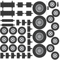 Wheel Car Tire Vehicle Building Block MOC Toy Kid Collection Souvenir Gift Pretend Play Decoration Boy City