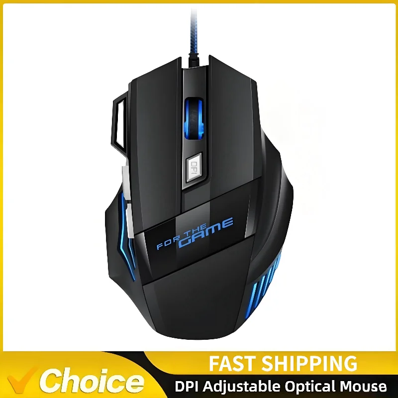 G6 usb com fio mouse para jogos 7 botões 5500dpi ajustável óptico ergonômico e-sports ratos para computador portátil xiaomi huawei samsung pad