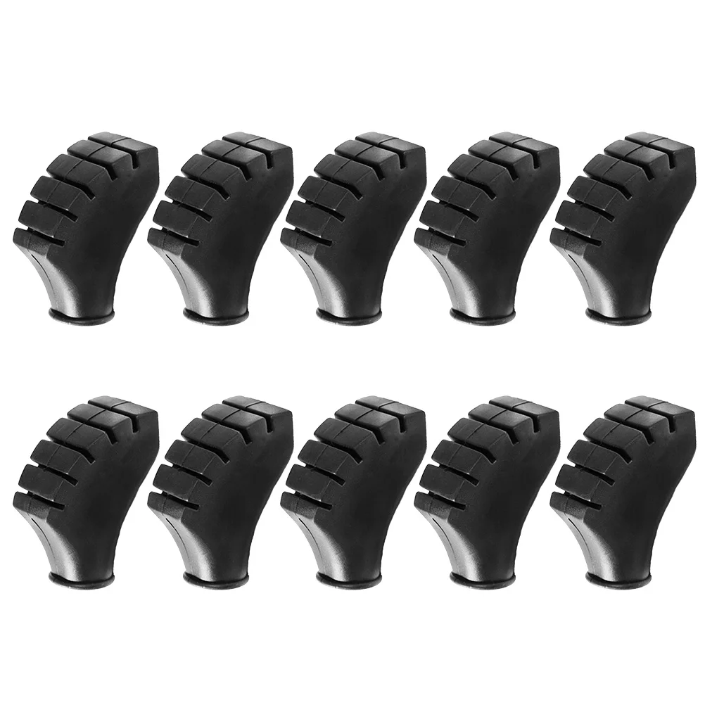 

10PCS Trekking Pole Tips Lightweight Rubber Cover Walking Stick Protector Anti Slip Hard Ground Spike Guard Outdoor Accessories
