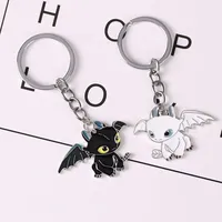 Cartoon Dragons Keychains Couples Kawaii Toothless Car Key Ring Bags Pendant Decoration Classic Toys Best Friend Gift Hot Sales