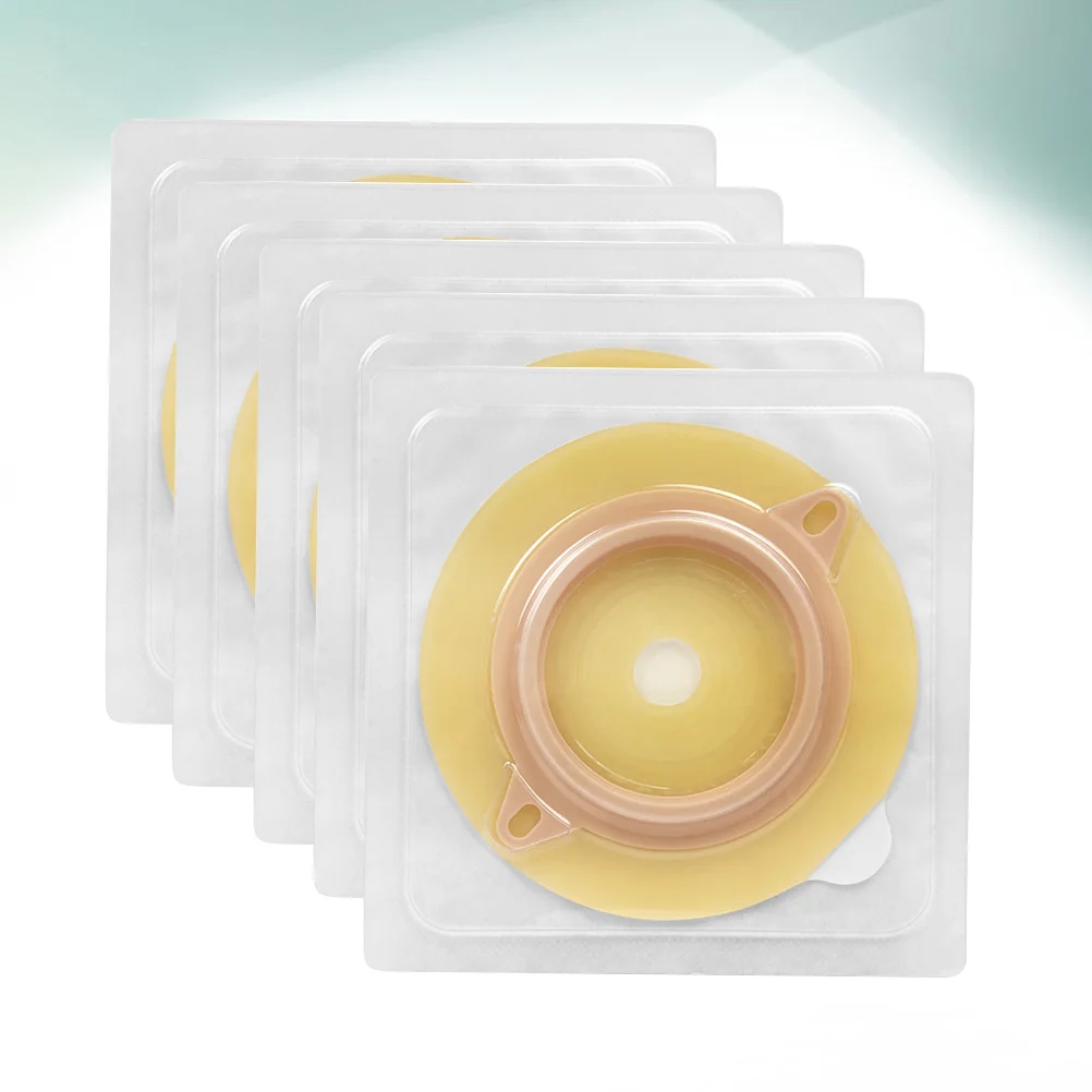 1 Box of 5 PCS Elastic Barrier Strips Ostomy Chassis Leak-Proof Ring Medical Supplies for (Yellow)