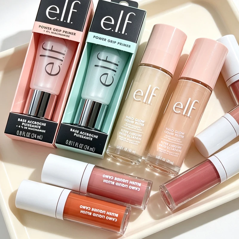 Base de maquillage Elf Gel Primer 24ml, hydratante longue durée, légère, blush liquide CHEEKY LYCHEE, cosmétiques pour le visage