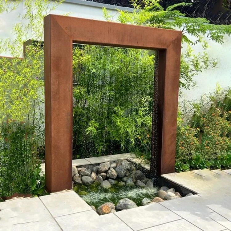 Eco friendly modern outdoor  water fountain water features curtains