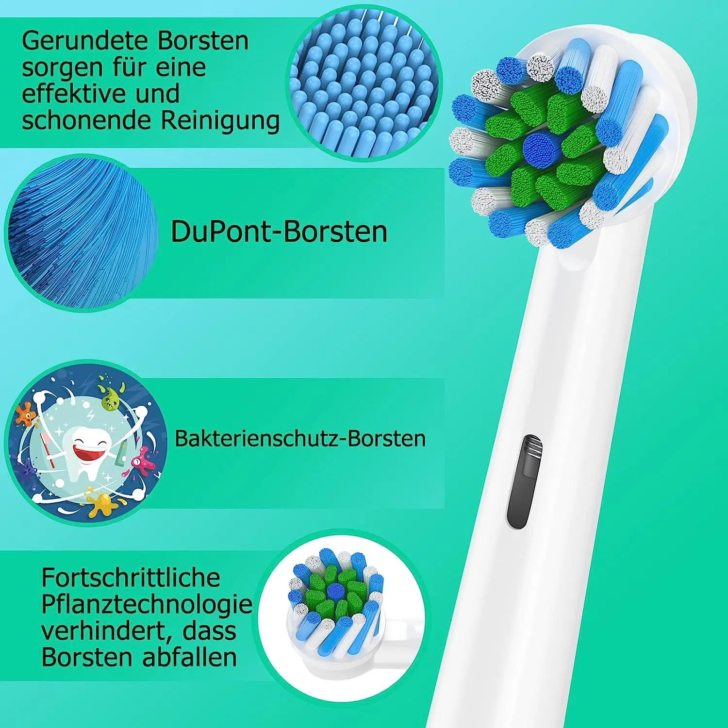 4pcs Toothbrush Head Compatible with Braun Oral B Electric Toothbrush, Replacement Brush Heads for Oral B Vitality Pro 1000 2000 image 4