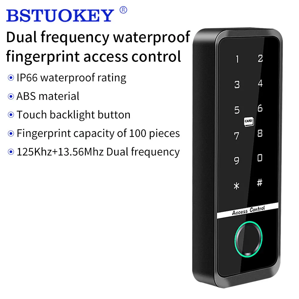 

Waterproof Biometric Access Control System, Fingerprint, RFID, IC Keypad, IP66 Touch Screen Panel, Standalone Security System