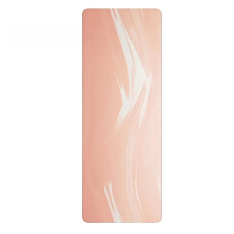 Natural Rubber Yoga Mat | Color Contrast Flowing Grain, Coconut Shell Matte Finish, Non-Slip Sweat-Wicking Professional Workout