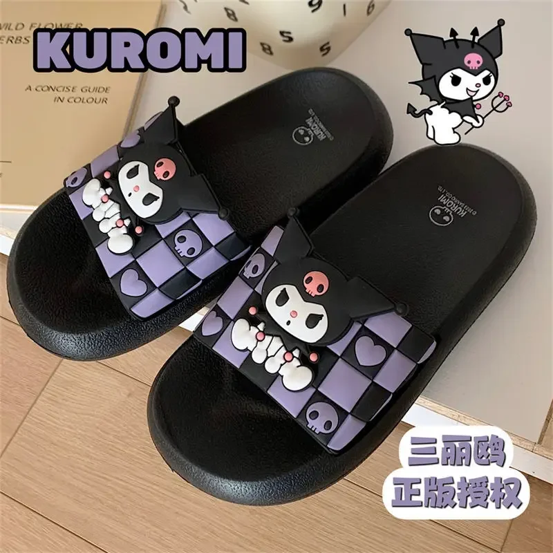 

Sanrio hello kitty Slippers Girl Boy Kuromi Melody Summer Bathroom Slippers Non-slip Home Shoes Cinnamon Cartoon Cute Sandals