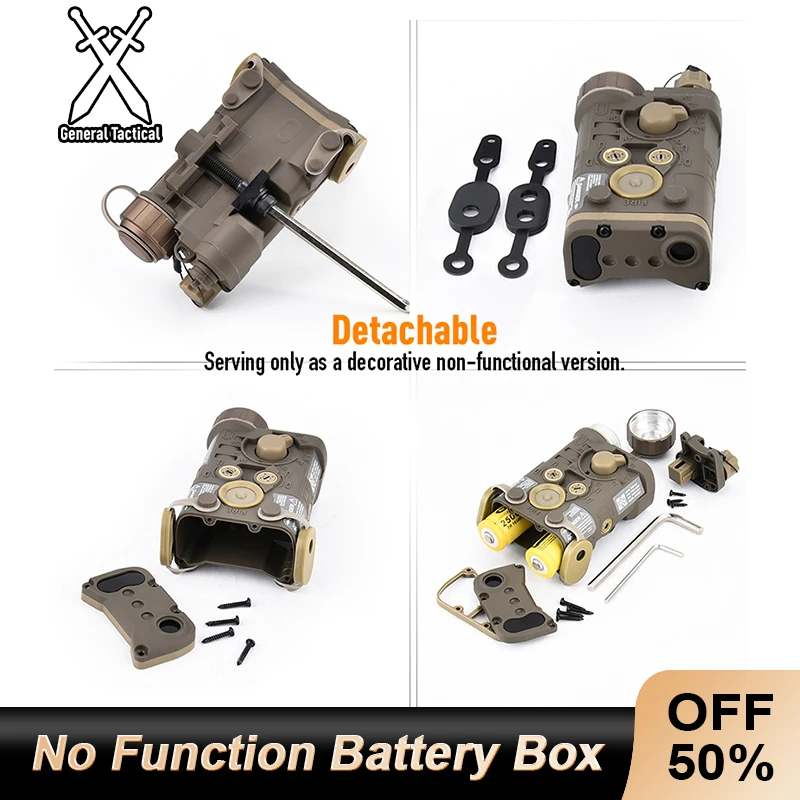 WADSN Taktisches NGAL Dummy-Batteriegehäuse aus Nylon, Modell Airsoft-Zubehör, neue und alte Versionen, keine Funktionsbatteriebox, leere Hülle
