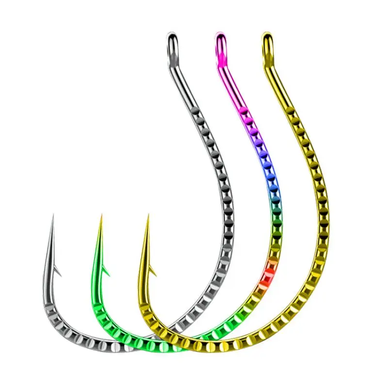 Sea.Yolo15-20Pcs Sharp Fishing Hook High Carbon Steel Barbed Hook for Bass Carp Fishing Accessories