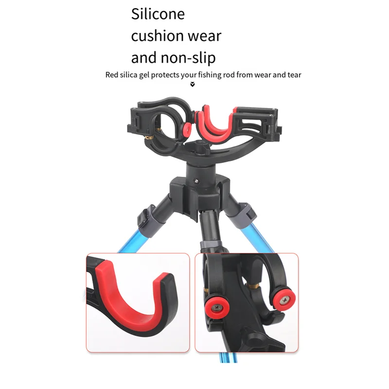 

ABML Triangle Fishing Pole Rack Adjustable Foldable Fishing Pole Holder Portable Multifunctional For Outdoor Fishing Style