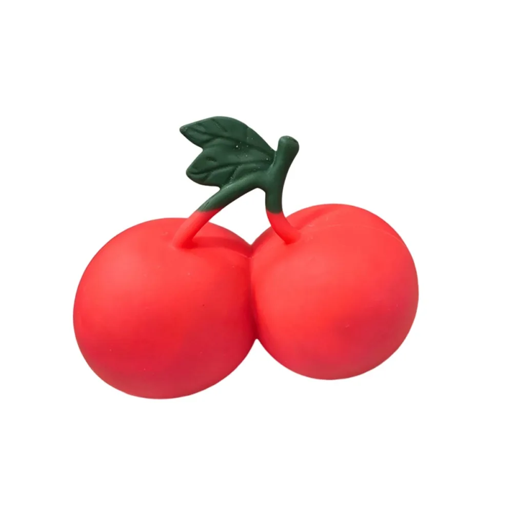 Realistic Cherry Squeeze Toy Hand Fidget Fun Cherries Pinch Le Stress Relief Simulation Fruit Simulation Fruit Squishy Toy