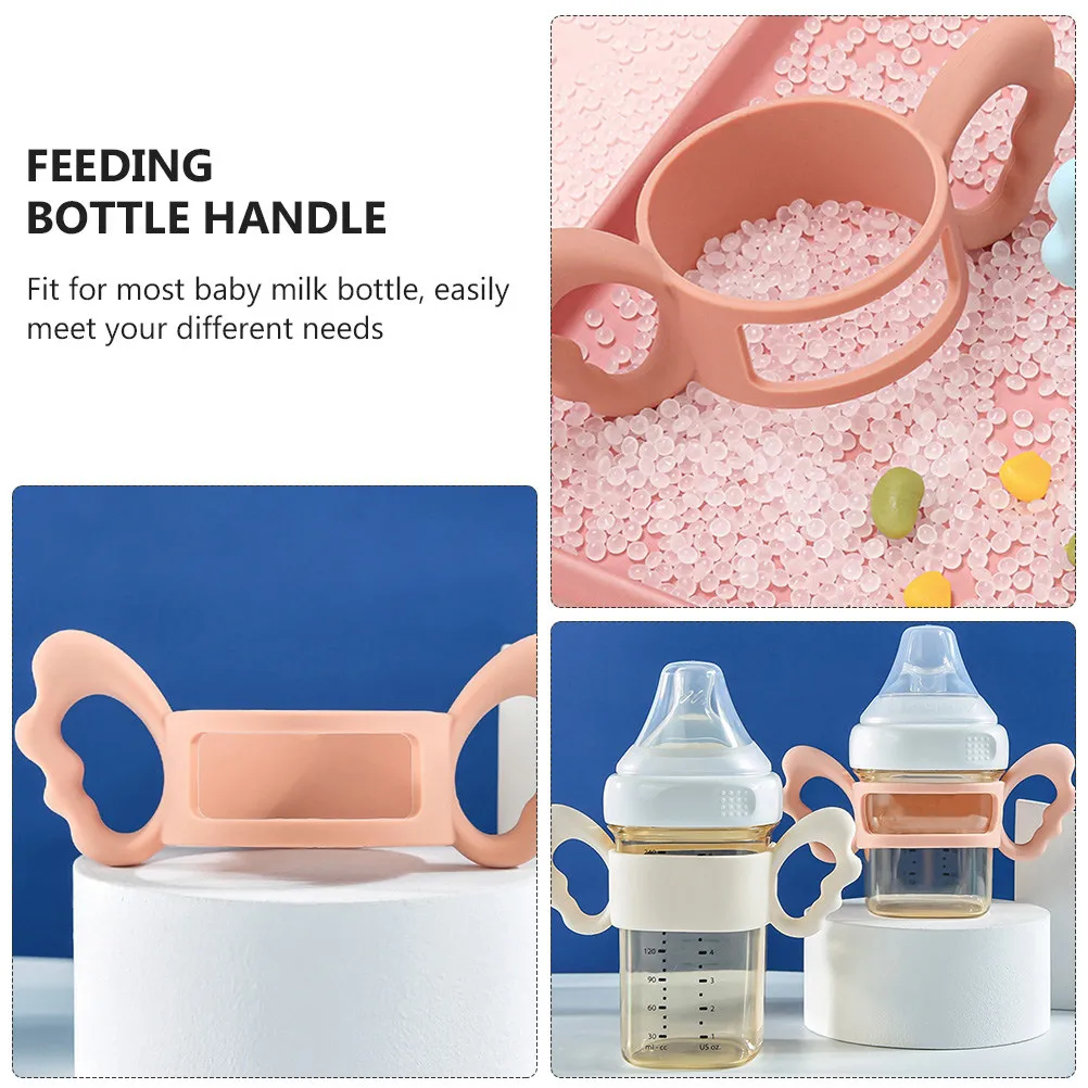 

Силиконовая ручка для детских бутылочек, нескользящая, эргономичная, подходит для большинства молочных бутылочек, легко моется, прочная, аксессуар для кормления младенцев.