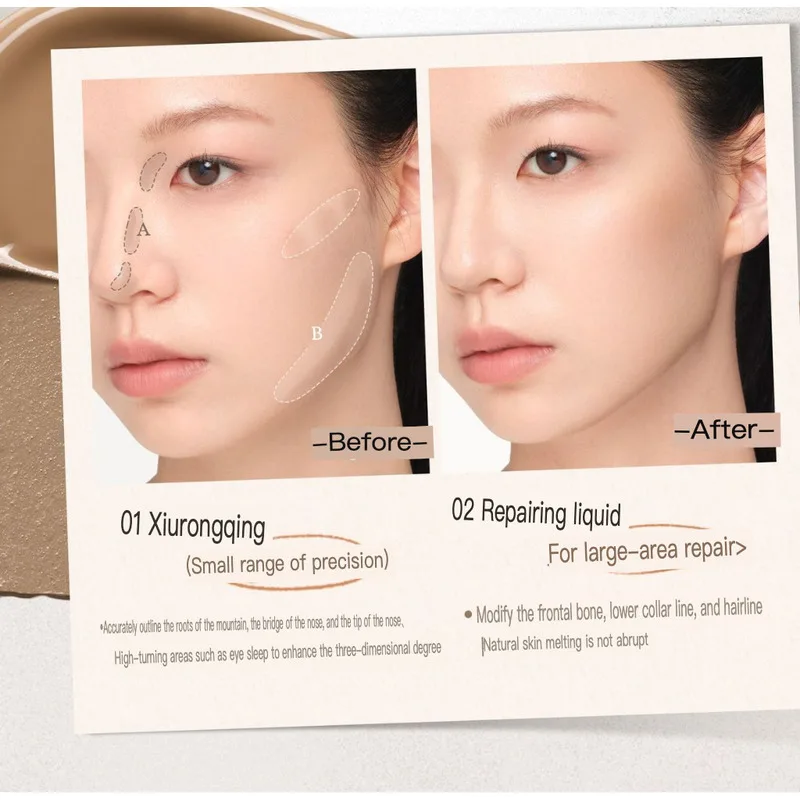 The Original Color Bota Dual-effect Contouring Stick, With Dual Heads For Contouring And Shading, Is Multi-functional