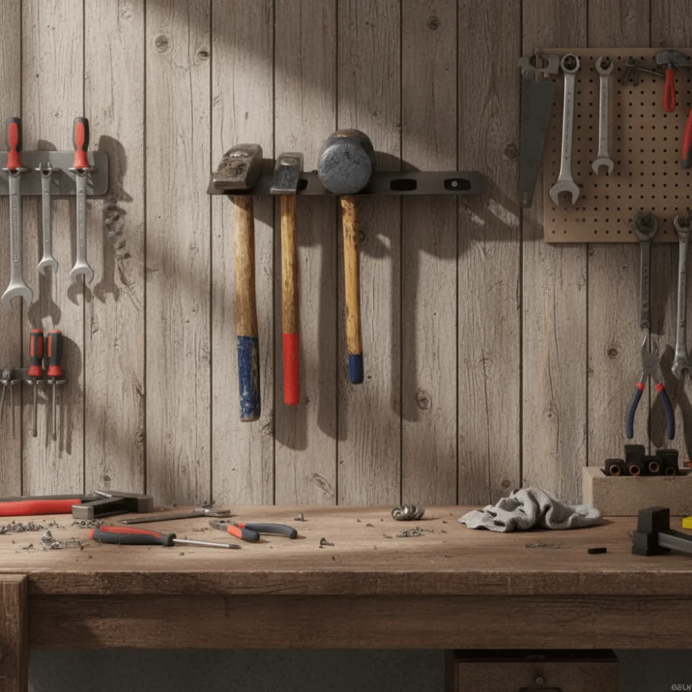 

Настенный стеллаж для хранения тяжелых инструментов, металлический настенный держатель для молотков, органайзер для инструментов из углеродистой стали для безопасного хранения, для домашнего использования