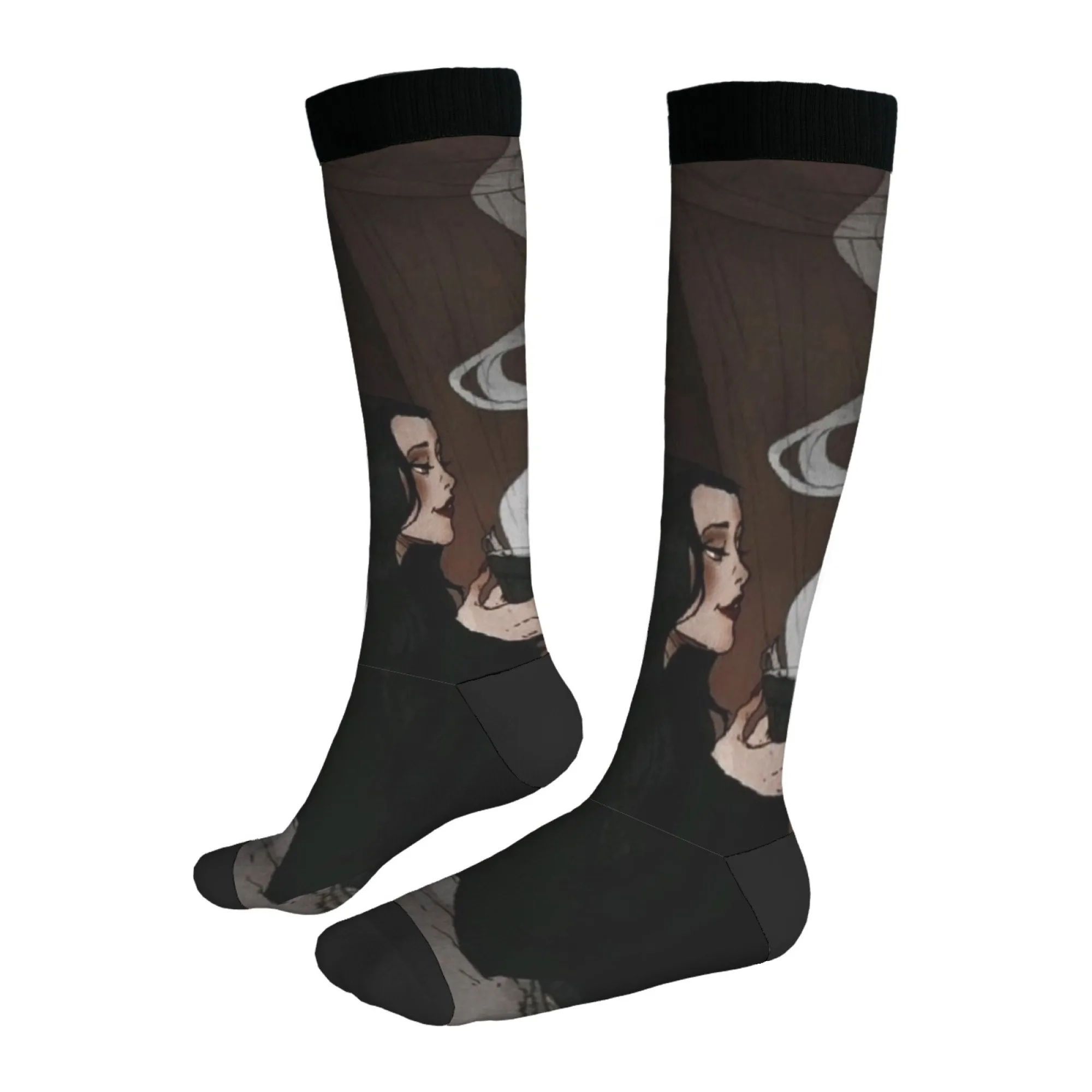 

Загадочные темные носки для девочек, мягкие дышащие нескользящие женские чулки в стиле Харадзюку, милые носки для медсестер с забавными героями мультфильмов