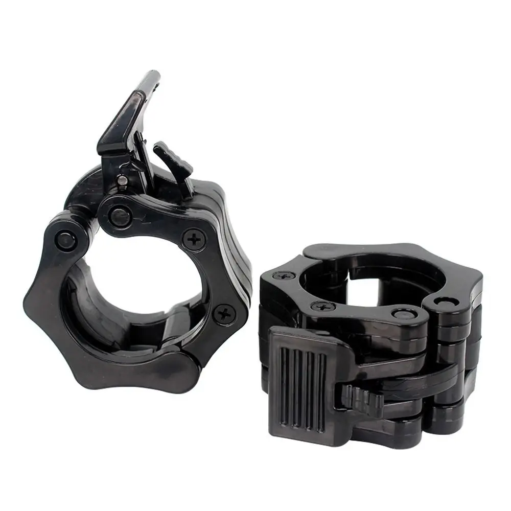 1 Pair 25/30mm Fitness Barbell Clamps Hexagon Quick Release Dumbbell Spin Lock Lightweight Plastic Barbell Collars Ezor Bar