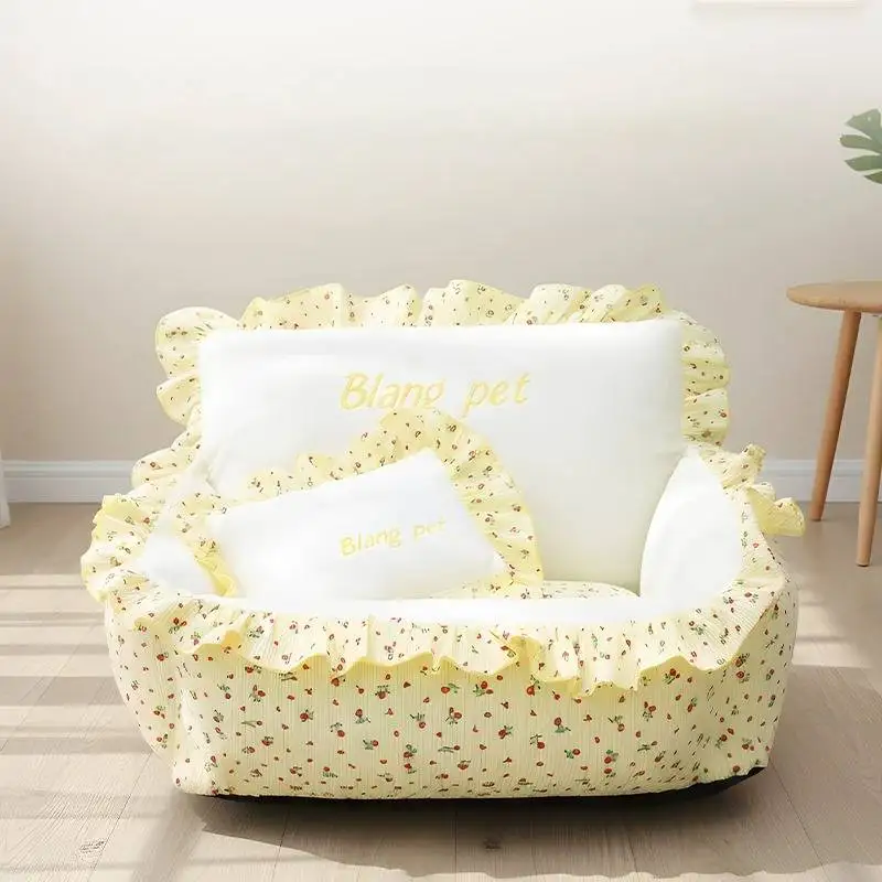 Frenchie Cotton Dog Kennel Durable Quality Party Indoors Mattress Dog Supplies Modern Designer Camas Para Perros Dog Furniture
