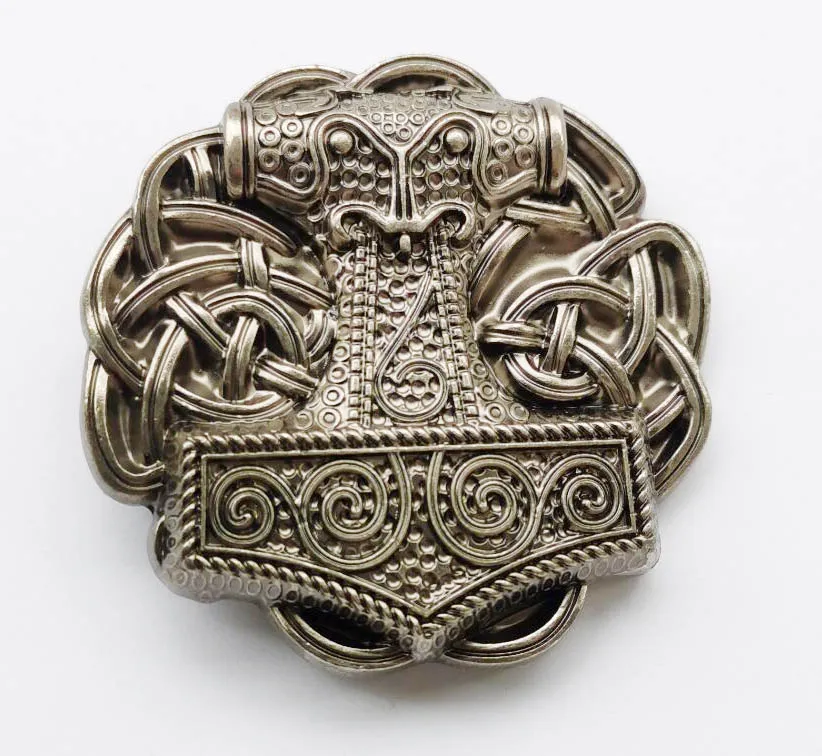 Hot Sale THORSHAMMER VIKING belt buckle SW-BY1039 suitable for 4cm wideth snap on belt with continous stock