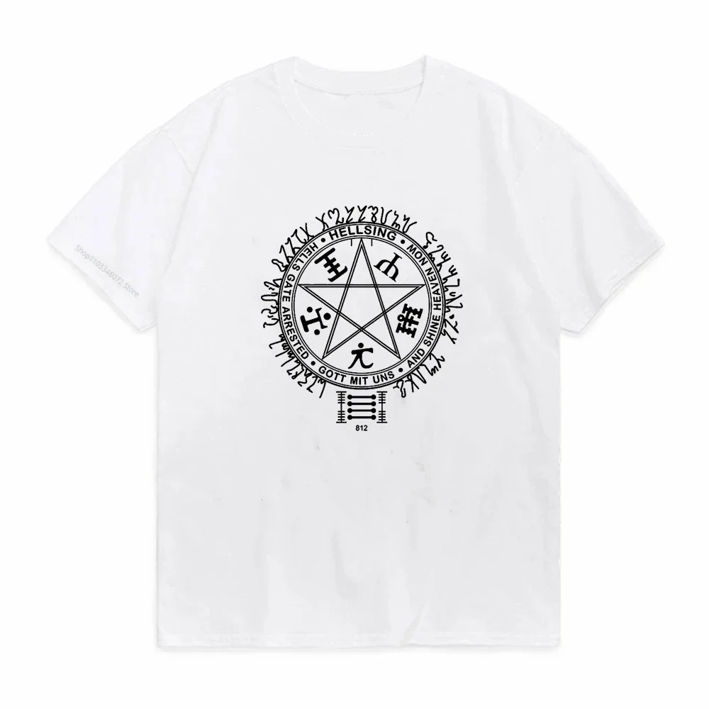 Vintage Hellsing Anime T-shirt Summer Comfy O-neck Tee Short Sleeve Men Women Casual Unisex Top Tees Oversized view 2