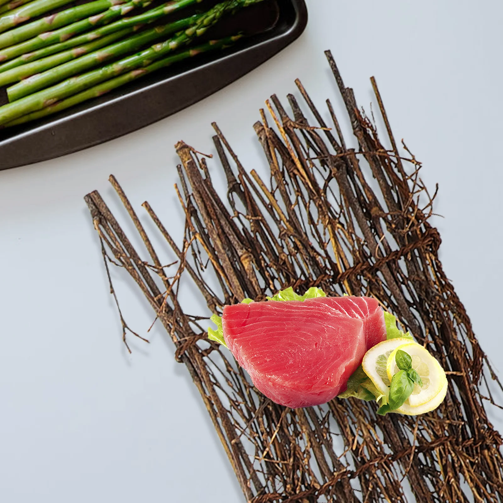 

3 Pcs Sushi Decoration Sashimi Tray Decorations Plate Bamboo Japanese Fence Supplies