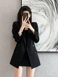 Long Sleeve Blazers Women Elegant Solid Color Lady Korean Style Office Lady Blazers Harajuku All-match Chic Blazer New