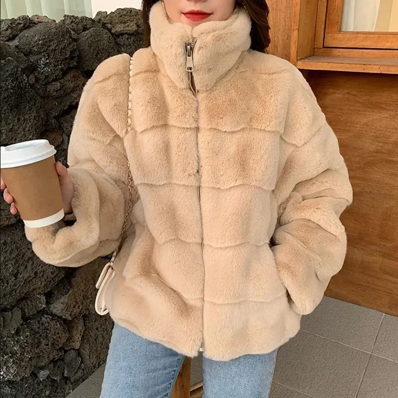 2023 Fashion Faux Fur Coat Mink Fur Teddy Coat Warm Jacket for Women Fur Coats for Women Winterwear Solid Women\'s Winter Jacket