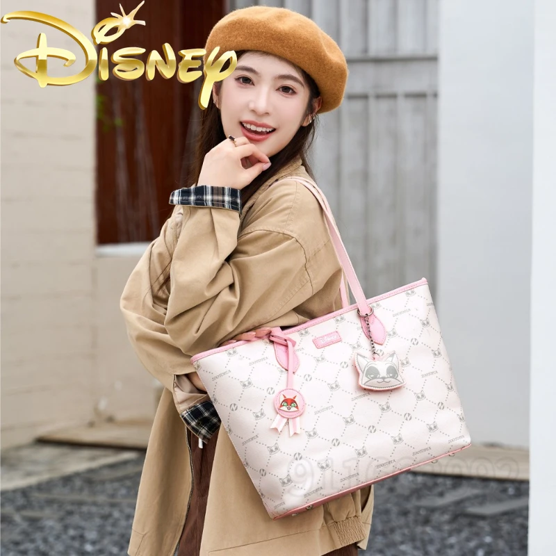 Disney Nick New Women's Handbag Pink Fashion Luxury Women's Shoulder Bag Large Capacity Cartoon Women's Tote Bag High Quality