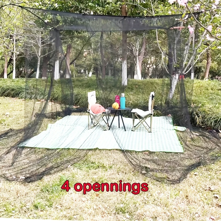 1 PCS Extra large Mosquito net with 4 openings, Durable Canopy Mosquito Net - Perfect for any Size Beds & Camping, Suitable For