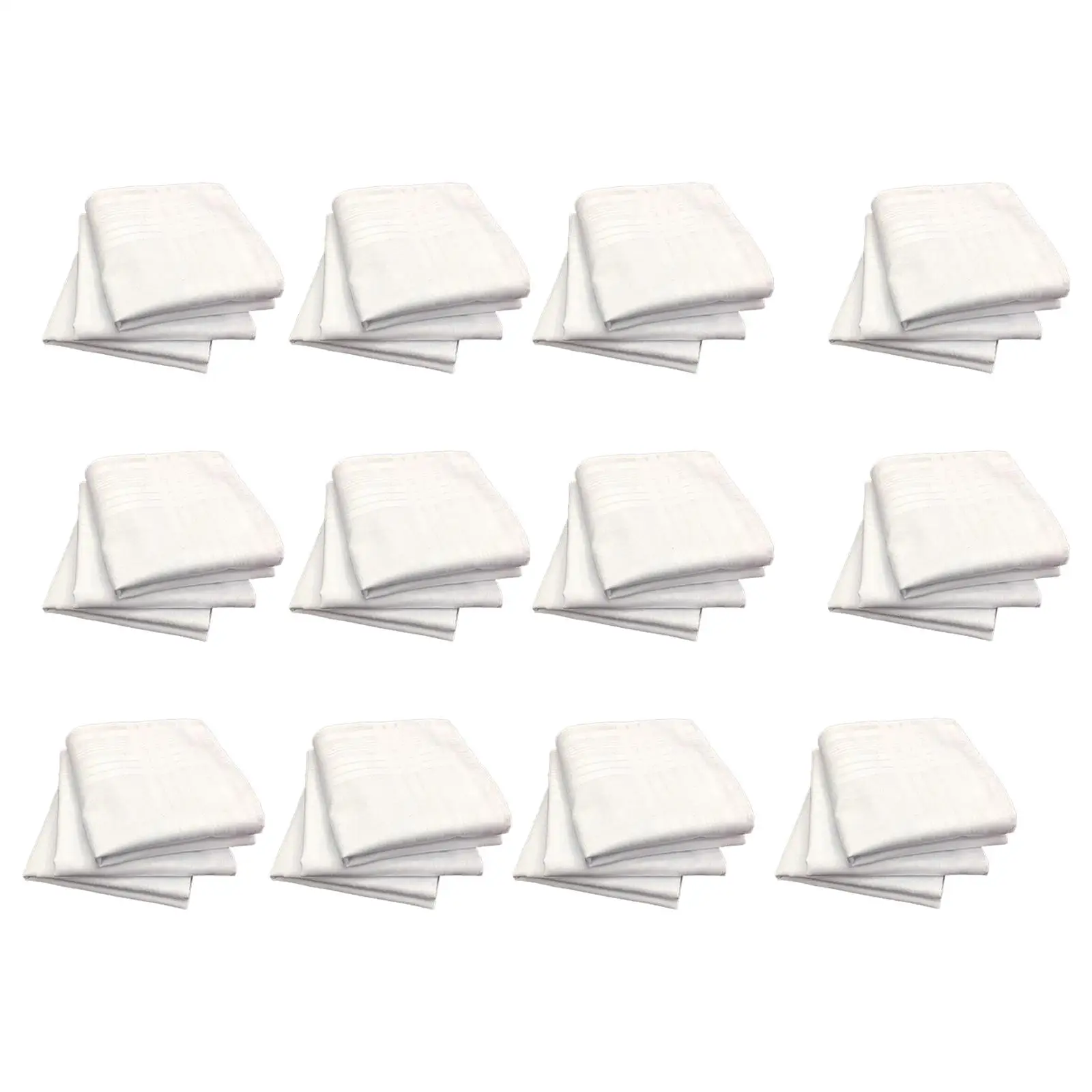 Lenços elegantes de 12 pacotes para eventos de negócios e formais, 175 polegadas x 175 polegadas