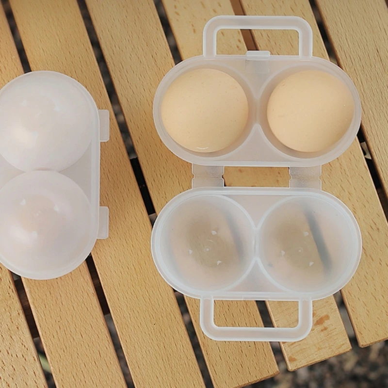 Eggs Tray Dispenser Case for Camping Picnics Travel Refrigerator Outdoor, Clear