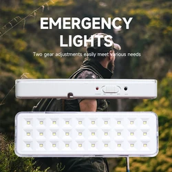 30LEDs Emergency Light Fire Fighting Lights Wall-Mounted Rechargeable Exit Lamp Work Light Camping Lantern for Home Outdoor