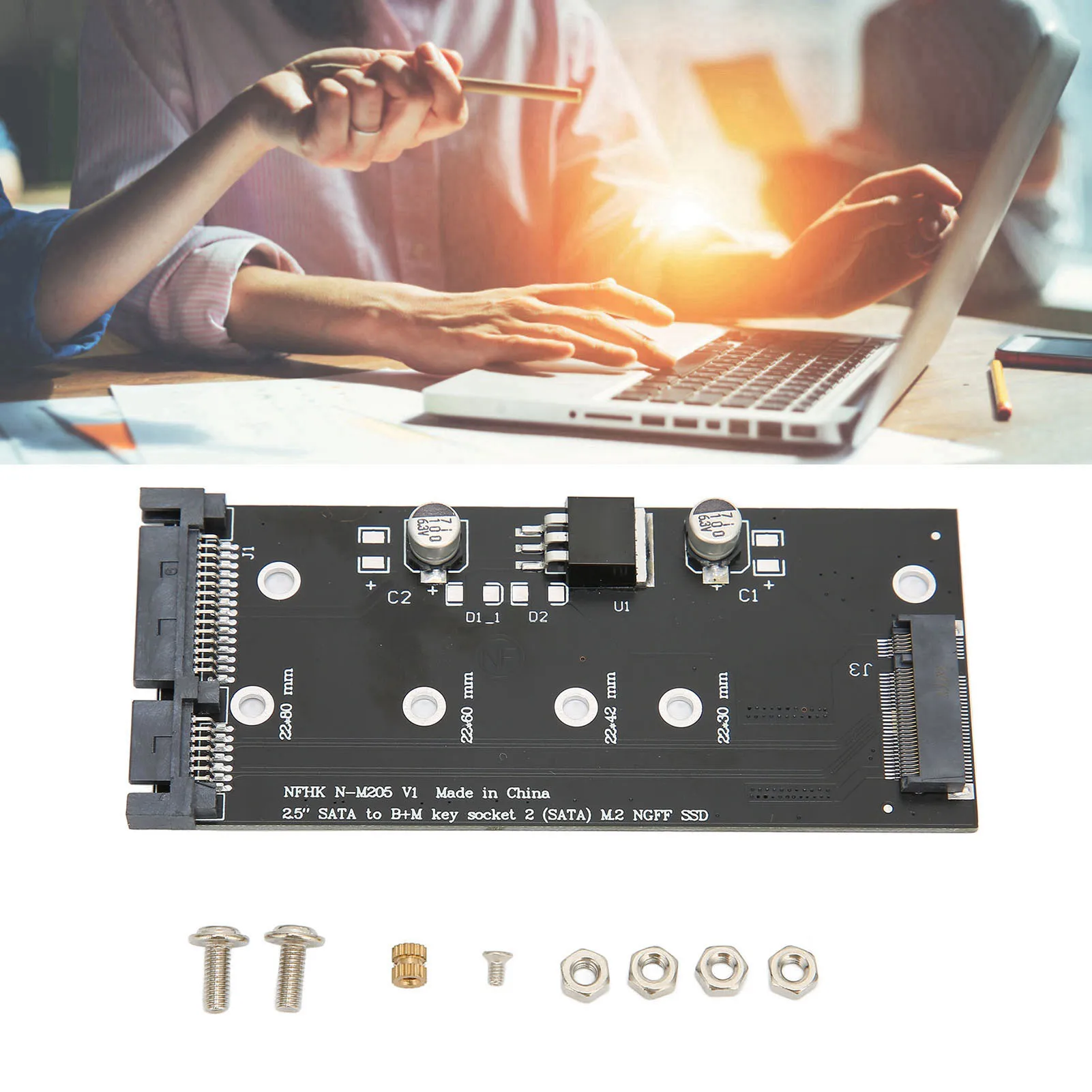 Adapter Card M.2 to  Adapter  M.2 SSD to  Adapter Card Stable Performance Practical Adapter Card for Laptop Desktop