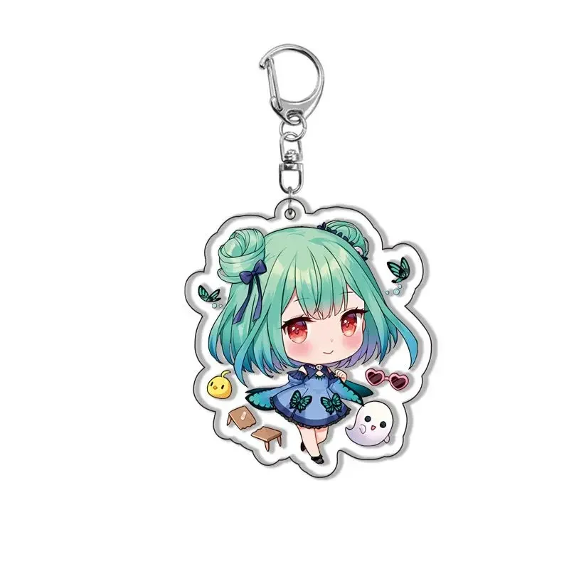 Anime Hololive Vtuber Keychain Cartoon Figures Inugami Korone Shirakami Fubuki Collection Key Ring Bag Pendent Cosplay Jewelry