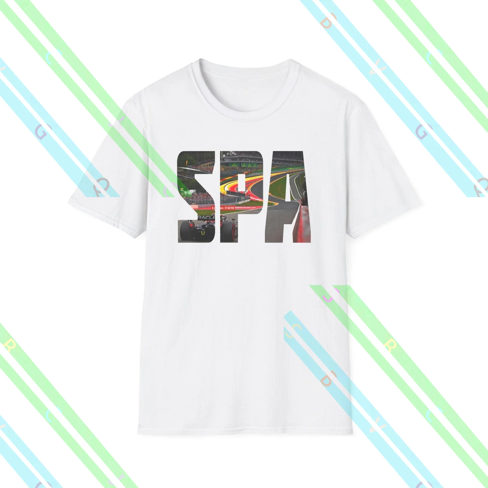 Spa Eau Rouge // Circuit de Spa-Francorchamps // Formula One Racing Tee T-shirt Graphic Summer Short Sleeves 100% Cotton