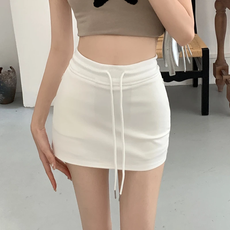 

Preppy Style Dark Gray One-Step Skirt Women Summer High Waist Jk Mini Skirts Woman 2024 Hot Girl Bag Hip Short Skirt