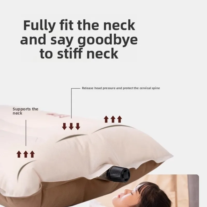 SHANYUE في الهواء الطلق المحمولة Pp وسادة وسادة قابلة للنفخ السفر التخييم التلقائي وسادة الرقبة خفيفة الوزن المحمولة المنزلية