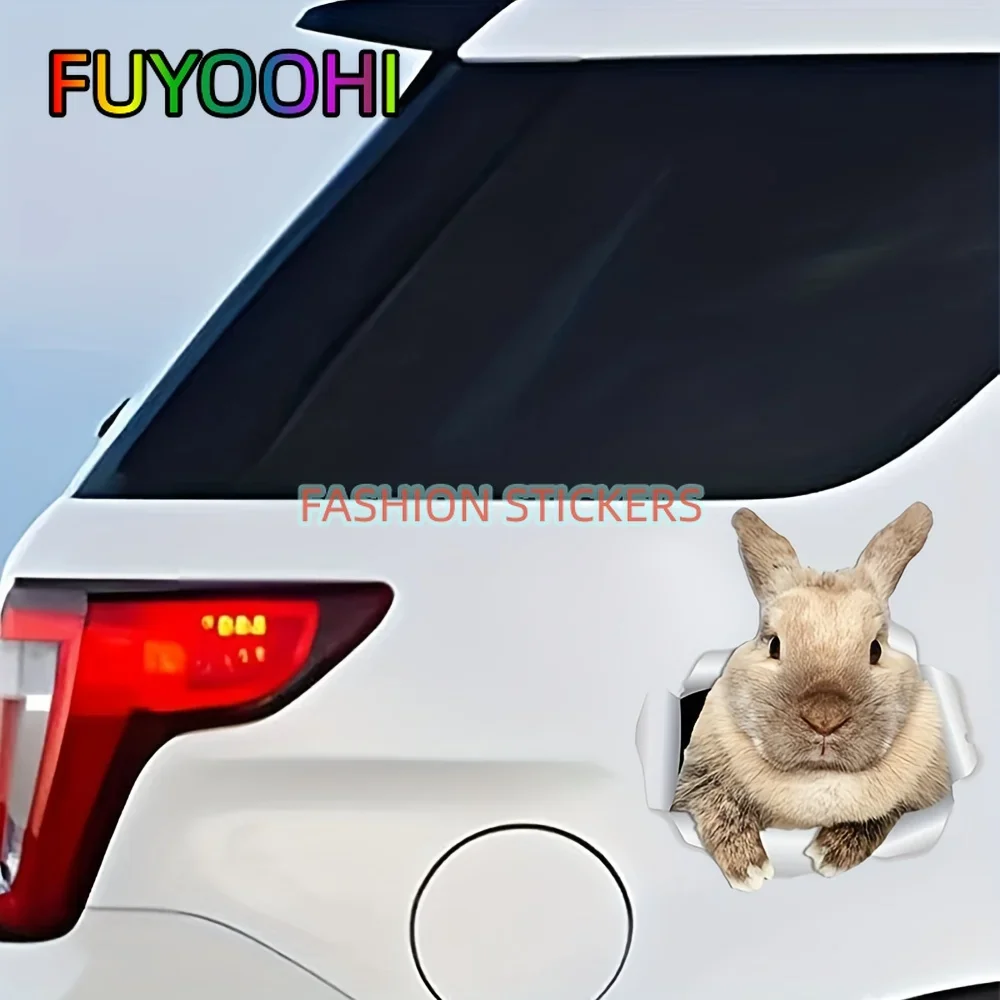 FUYOOHI Vinyl Car Stickers Brighten Up Your Home and Car with Adorable Easter Bunny Wall and Window Decals!