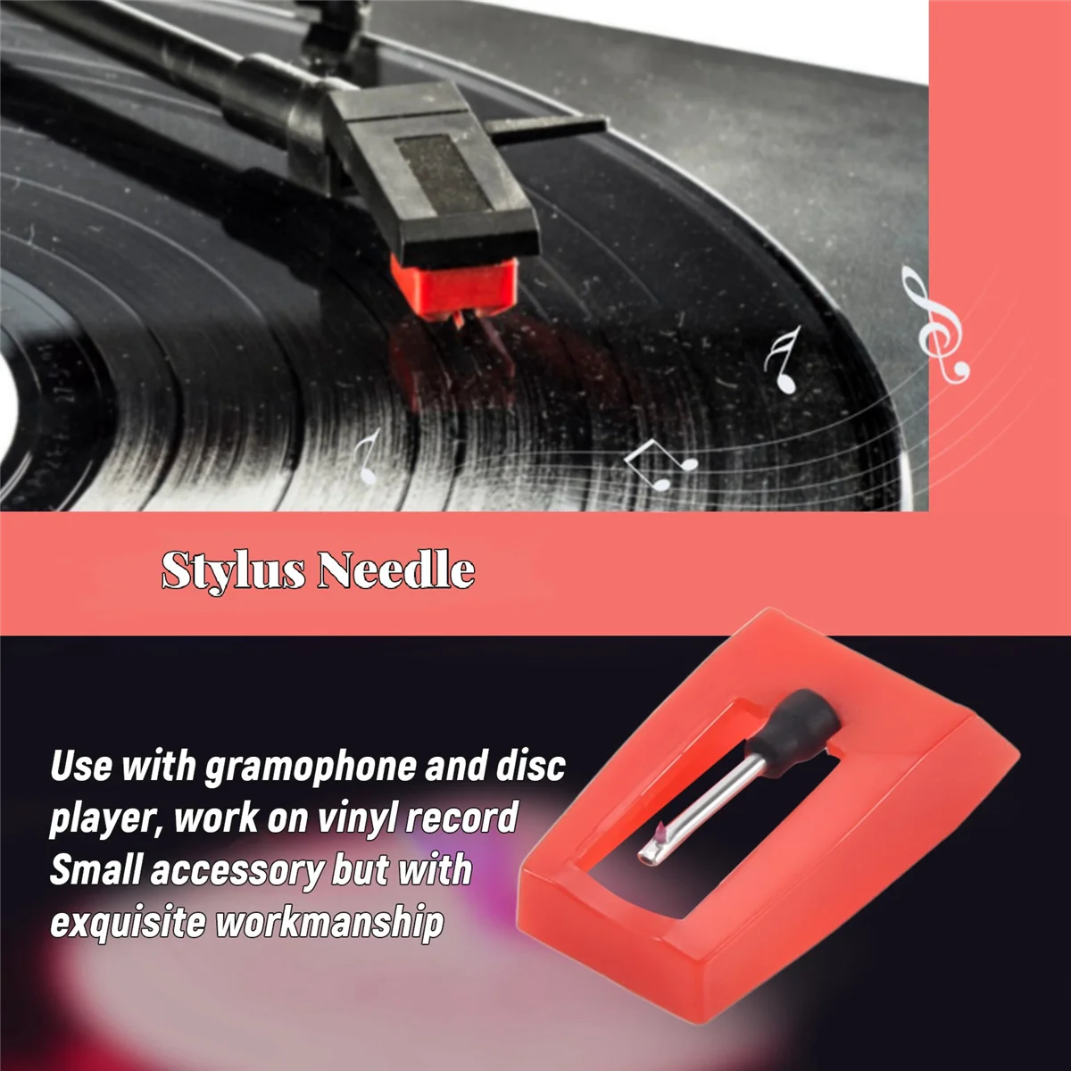 Giradischi Stilo diamantato per fonografo Giradischi Vinile LP Grammofono Aghi per dischi Accessori Stilo